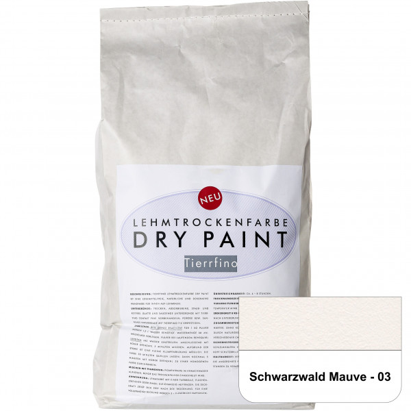 DRY-PAINT Lehmtrockenfarbe - Schwarzwald Mauve - 03