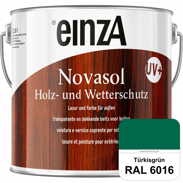 einzA Novasol HW Farbe (RAL 6016 Türrkisgrün) Deckender Wetterschutz für außen