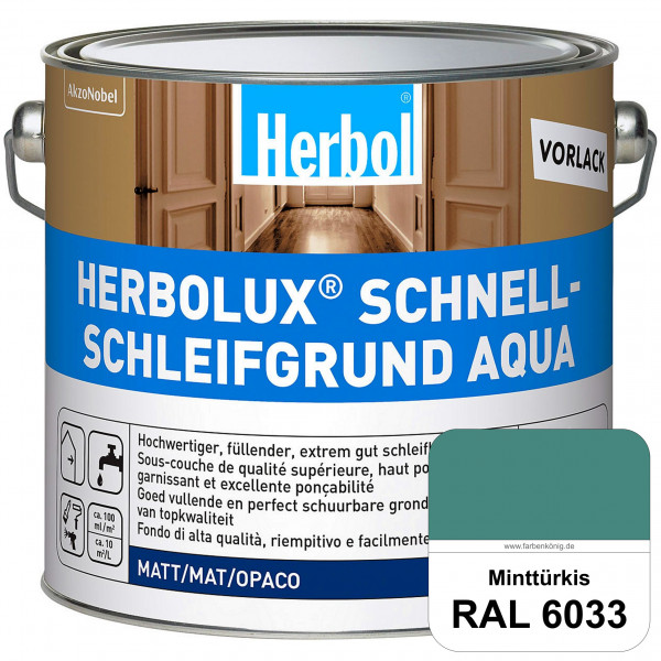 Schnellschleifgrund Aqua (RAL 6033 Minttürkis) wasserverdünnbarer Vorlack mit hervorragender Schleif