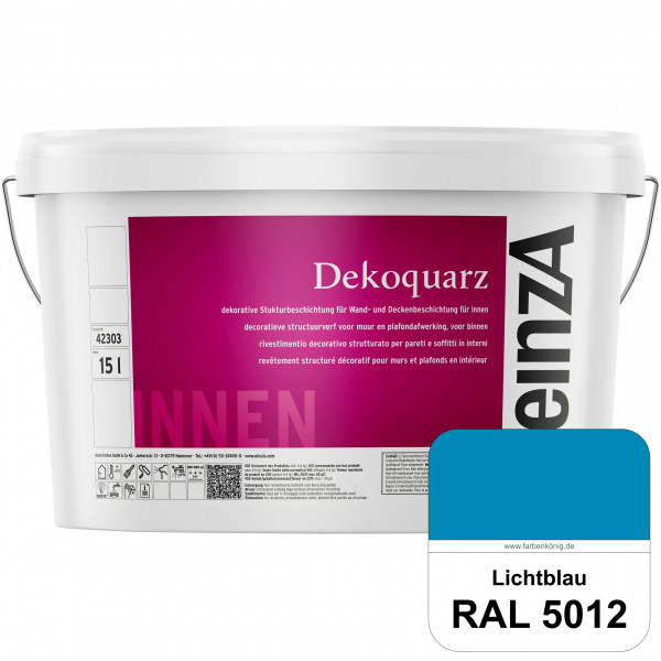 einzA Dekoquarz (RAL 5012 Lichtblau) Dekorative Strukturbeschichtung für Wand und Decke