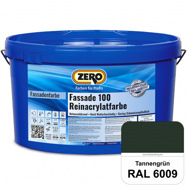 Fassade 100 Reinacrylatfarbe (RAL 6009 Tannengrün)