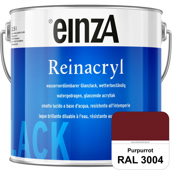 einzA Reinacryl (RAL 3004 Purpurrot) wetterbeständige glänzende Acryl-PU-Lackfarbe