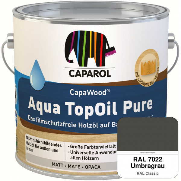 CapaWood® AquaTopOil Pure (RAL 7022 Umbragrau) - ersetzt CapaGreen Holz-Öl Aqua