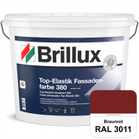 Top-Elastik Fassadenfarbe 380 (RAL 3011 Braunrot) Elastische & seidenmatte Dispersions-Fassadenfarbe