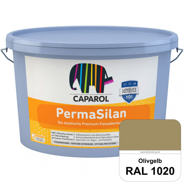 PermaSilan (RAL 1020 Olivgelb) Elastische, diffusionsoffene Fassadenfarbe mit integrierter Nano-Quar