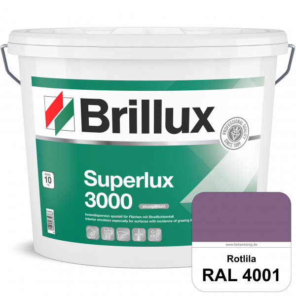 Superlux 3000 (RAL 4001 Rotlila) hoch deckende stumpfmatte Innen-Dispersionsfarbe - streiflichtunemp