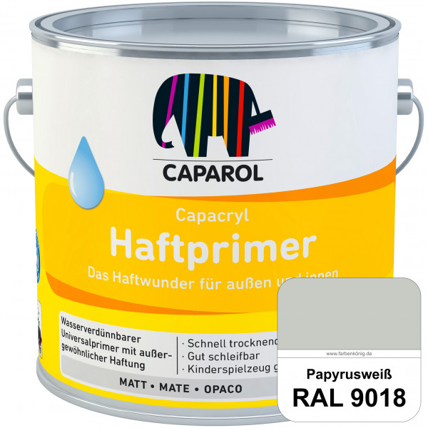 Capacryl Haftprimer (RAL 9018 Papyrusweiß) Grundierungen Holz, Zink, Hart-PVC, Aluminium, Kupfer (in