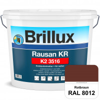 Rausan KR K2 3516 (RAL 8012 Rotbraun) Organisch gebundener Kratzputz für wetterbeständige Oberfläche