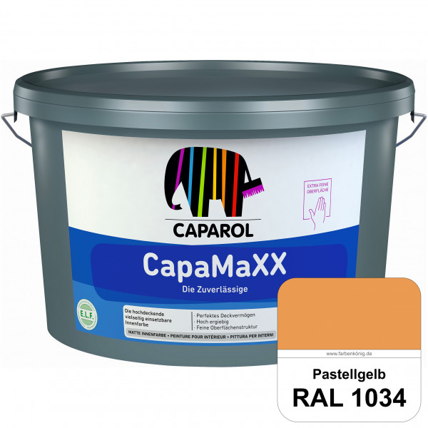 CapaMaXX (RAL 1034 Pastellgelb) tuchmatte Innenfarbe mit hohem Deckvermögen und Ergiebigkeit