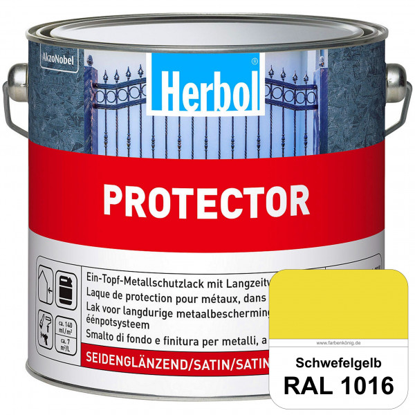 Protector (RAL 1016 Schwefelgelb) Seidenglänzende Spezialbeschichtung für Eisen- und NE-Metalle (auß