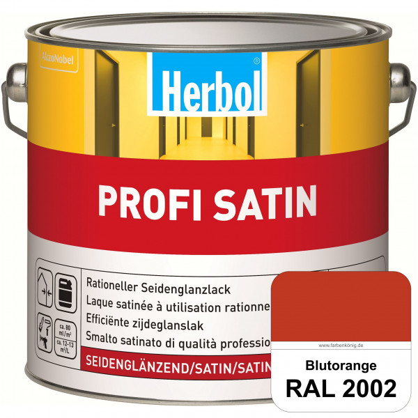 Profi Satin (RAL 2002 Blutorange) seidenglänzender Lack (Innen & Außen)