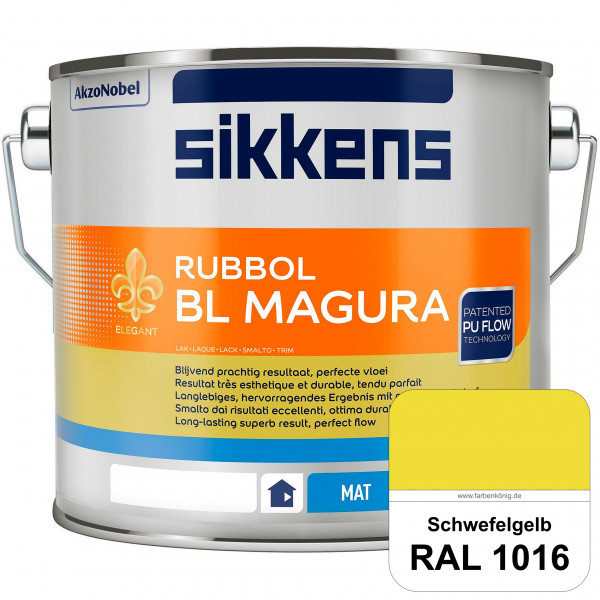 Rubbol BL Magura (RAL 1016 Schwefelgelb) matter PU-Lack (wasserbasiert) innen & außen