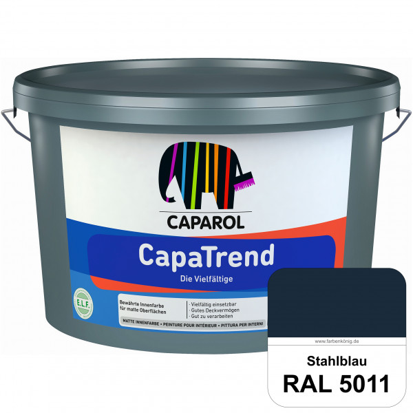 CapaTrend (RAL 5011 Stahlblau) matte hochdeckende Dispersionsfarbe für den Innenbereich