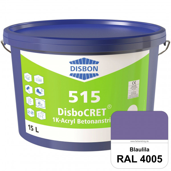DisboCRET 515 1K-Acryl-Betonanstrich (RAL 4005 Blaulila) Hochwertige & rissüberdeckende Schutzbeschi