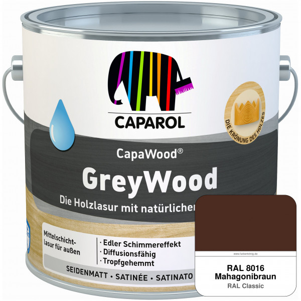 CapaWood® GreyWood (RAL 8016 Mahagonibraun) - ersetzt Capadur GreyWood