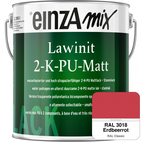 einzA Lawinit 2-K-PU Matt Stammlack (RAL 3018 Erdbeerrot)