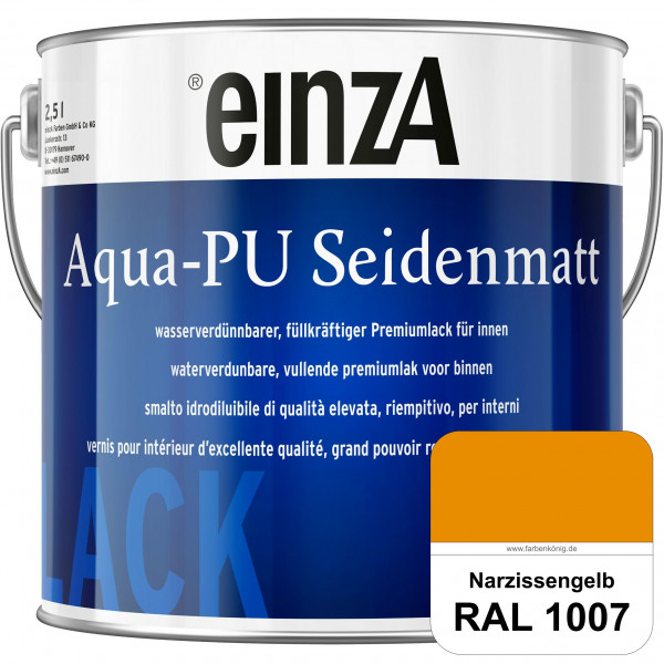 einzA Aqua-PU seidenmatt (RAL 1007 Narzissengelb) wasserverdünnbarer Premiumlack für innen