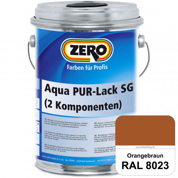 Aqua PUR-Lack SG inkl. Härter (RAL 8023 Orangebraun)