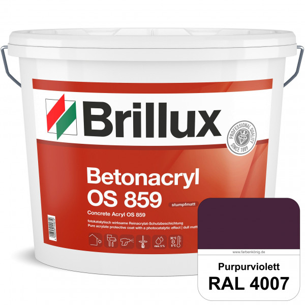 Betonacryl OS 859 (RAL 4007 Purpurviolett) Wetterbeständige Schutzbeschichtung für Betonflächen (Auß