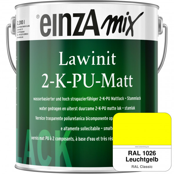 einzA Lawinit 2-K-PU Matt Stammlack (RAL 1026 Leuchtgelb)