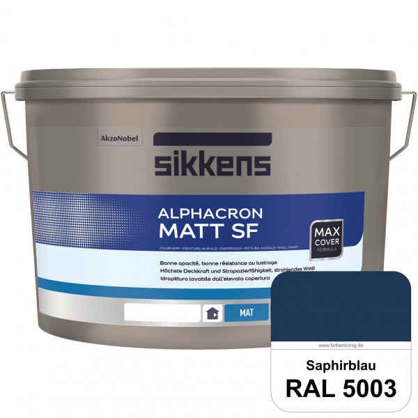 Alphacron Matt SF (RAL 5003 Saphirblau) stumpfmatte & hochwertige Premium-Wandfarbe (innen)
