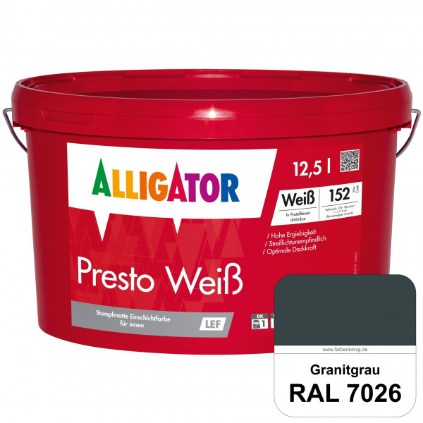 Presto Weiß LEF (RAL 7026 Granitgrau)