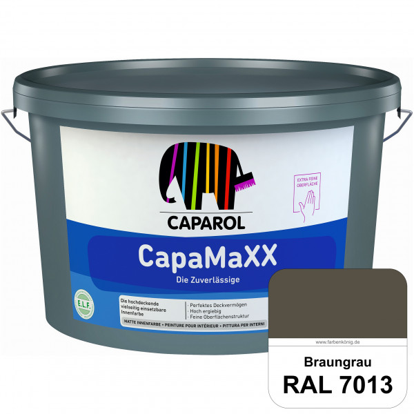 CapaMaXX (RAL 7013 Braungrau) tuchmatte Innenfarbe mit hohem Deckvermögen und Ergiebigkeit