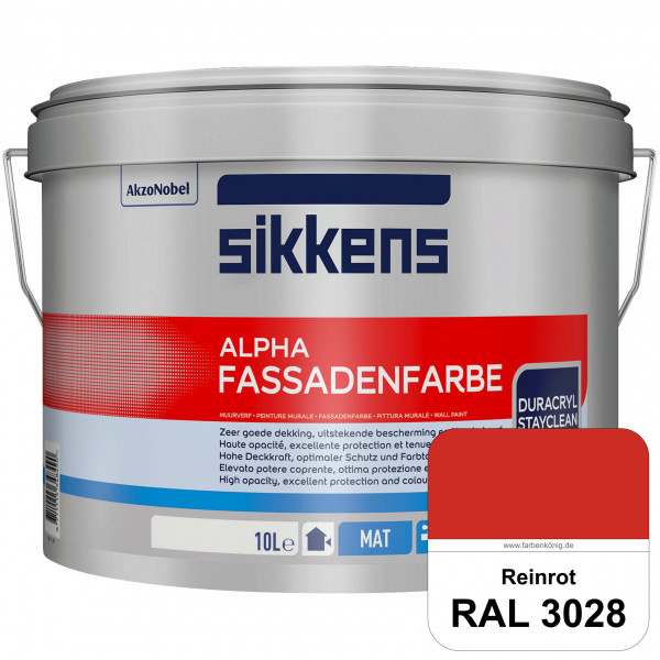 Alpha Fassadenfarbe (RAL 3028 Reinrot)