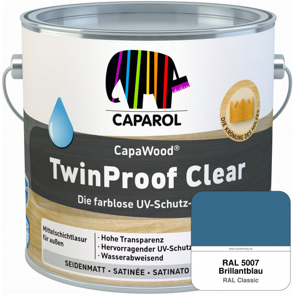 CapaWood® TwinProof Clear (RAL 5007 Brillantblau) - ersetzt Capadur TwinProof
