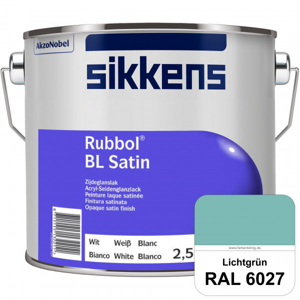Rubbol BL Satin (RAL 6027 Lichtgrün) hochelastischer & seidenglänzender Lack (wasserbasiert) innen &