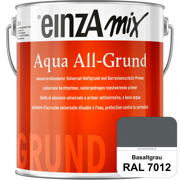 einzA Aqua All-Grund (RAL 7012 Basaltgrau) Wasserverdünnbarer Haftgrund & Korrosionsschutz-Primer