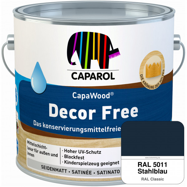 CapaWood® Decor Free (RAL 5011 Stahlblau) - ersetzt Capadur DecorLasur KF