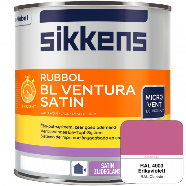Rubbol BL Ventura Satin NEU (RAL 4003 Erikaviolett) Seidenglanzlack (wasserbasiert) Fenster außen