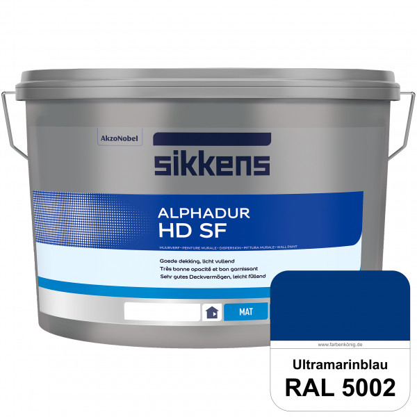 Alphadur HD SF (RAL 5002 Ultramarinblau) matte hochdeckende waschbeständige Innenwandfarbe