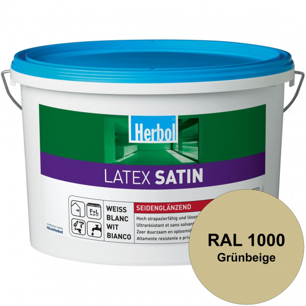 Latex Satin (RAL 1000 Grünbeige) Seidenglänzende Latexfarbe mit hoher Strapazierfähigkeit