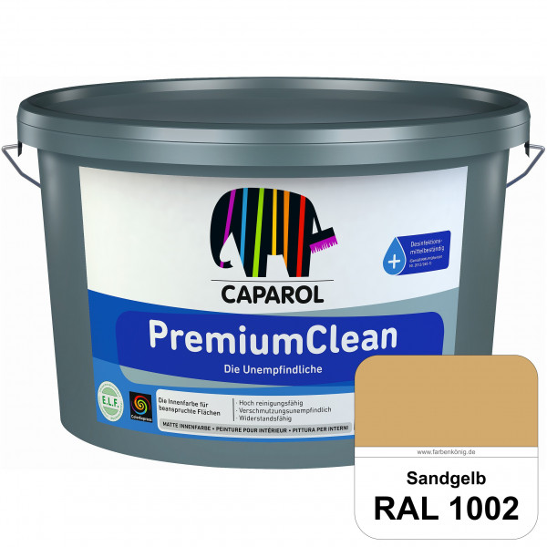 PremiumClean (RAL 1002 Sandgelb) Hoch reinigungsfähige Farbe für beanspruchte Flächen (innen)