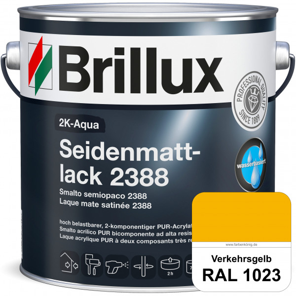 2K-Aqua Seidenmattlack 2388 (RAL 1023 Verkehrsgelb) mechanisch und chemisch hoch belastbar für außen