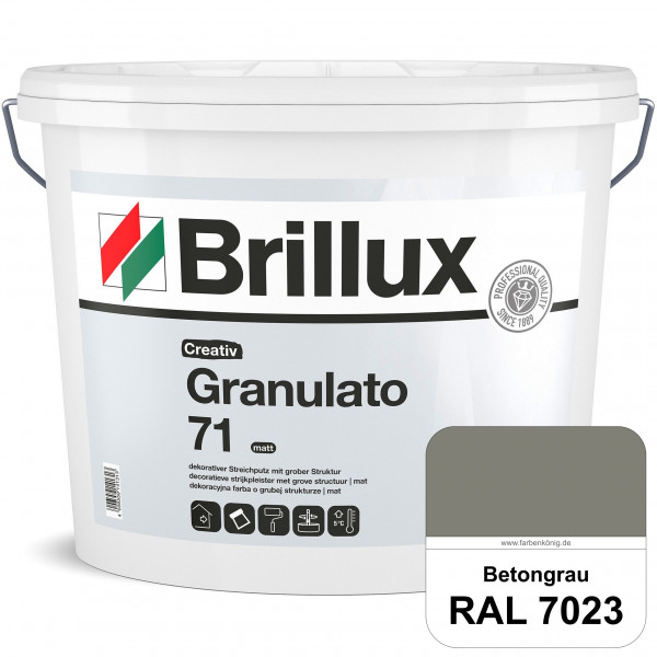 Creativ Granulato 71 (RAL 7023 Betongrau) Verarbeitungsfertige, quarzgefüllte Dispersionsfarbe für d
