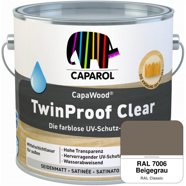 CapaWood® TwinProof Clear (RAL 7006 Beigegrau) - ersetzt Capadur TwinProof