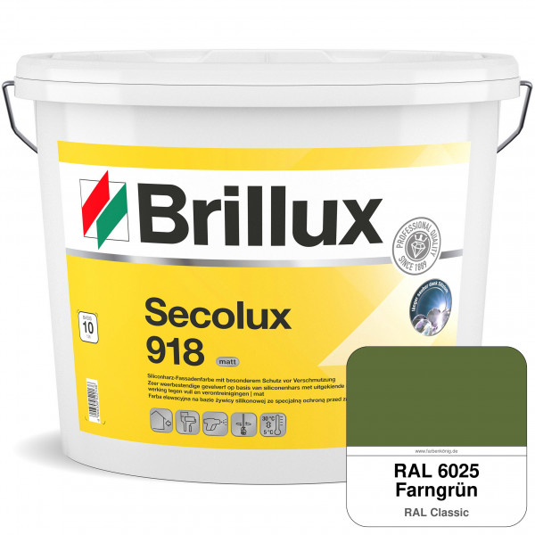 Secolux 918 TSR-Formel (RAL 6025 Farngrün) für den Einsatz auf WDVS - ehemals Silicon-Fassadenfarbe