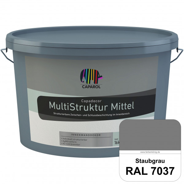Capadecor MultiStruktur mittel (RAL 7037 Staubgrau) quarzgefüllte Zwischen- und Schlußbeschichtung i