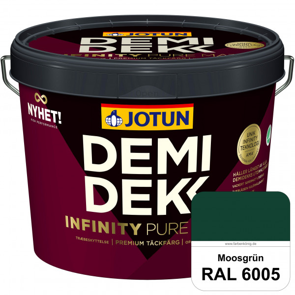 DEMIDEKK Infinity Pure Mat (ehemals Demidekk Ultimate Helmatt) - Deckende, matte Holzfarbe (RAL 6005