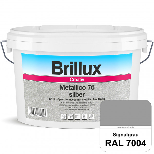 Creativ Metallico 76 (RAL 7004 Signalgrau) Effektspachtelmasse für Oberflächen mit metallischer Opti
