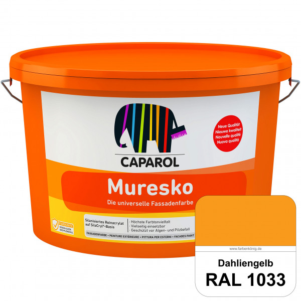 Muresko (RAL 1033 Dahliengelb) Silanisierte Reinacrylat-Fassadenfarbe auf SilaCryl®-Basis