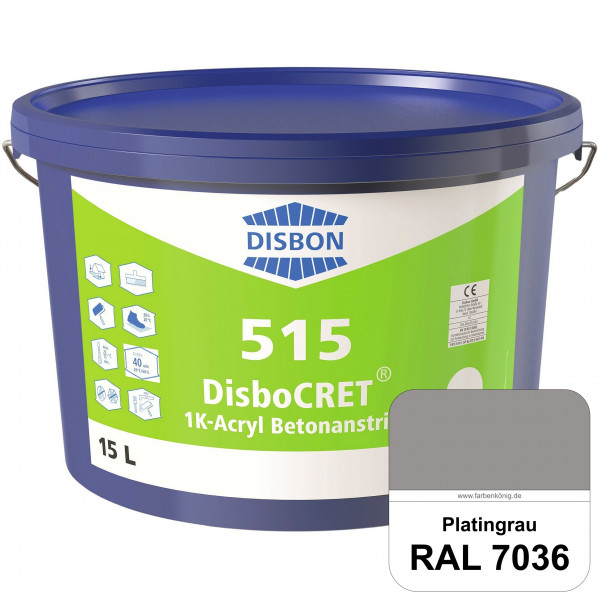 DisboCRET 515 1K-Acryl-Betonanstrich (RAL 7036 Platingrau) Hochwertige & rissüberdeckende Schutzbesc