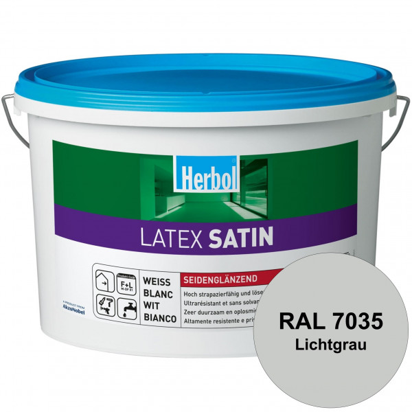 Latex Satin (RAL 7035 Lichtgrau) Seidenglänzende Latexfarbe mit hoher Strapazierfähigkeit