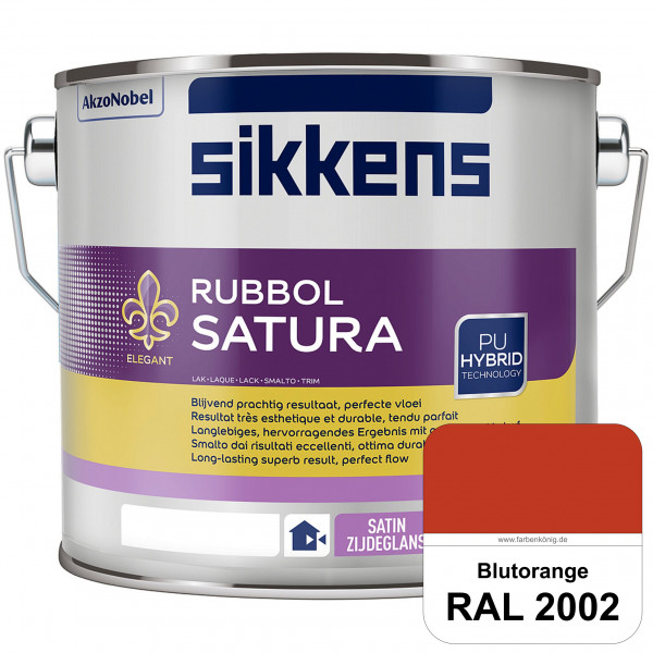 Rubbol Satura (RAL 2002 Blutorange) seidenglänzender Lack (lösemittelhaltig) innen & außen