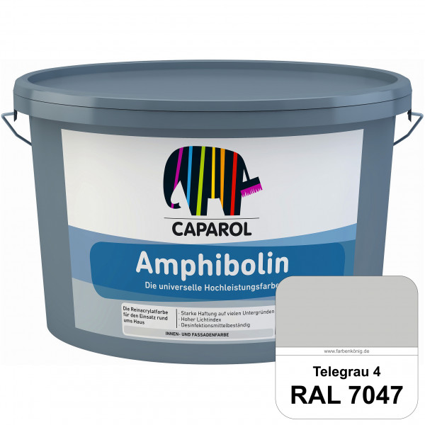 Amphibolin (RAL 7047 Telegrau 4) Universalfarbe auf Reinacrylbasis innen & außen