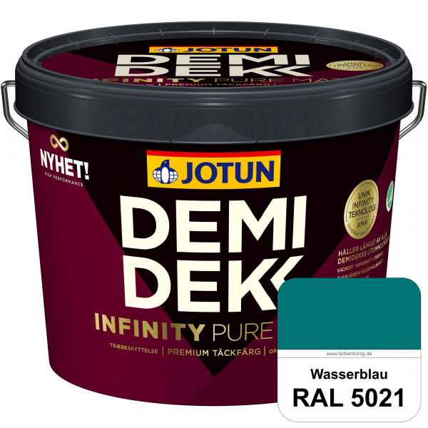 DEMIDEKK Infinity Pure Matt - Deckende, matte Holzfarbe (RAL 5021 Wasserblau)