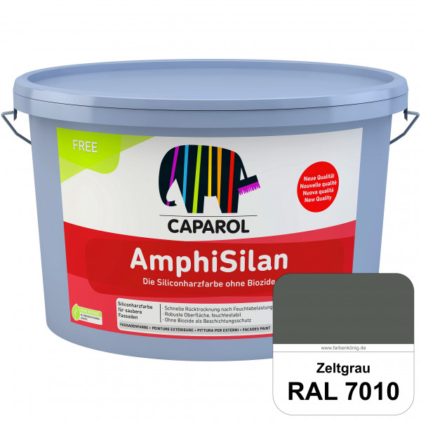 AmphiSilan FREE (RAL 7010 Zeltgrau) Mineralmatte Fassadenfarbe in spezieller Siliconharz-Bindemittel